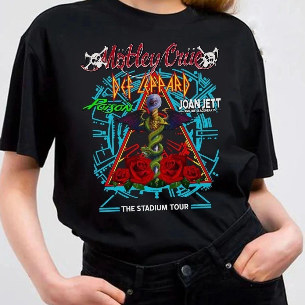 Motley Crue Shirt Def Leppard Shirt The Stadium Tour Motley Crue Shirt